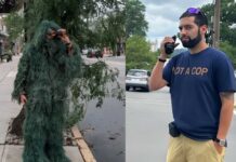 NJ Cop Disguises Himself as a Shrub to Bust 74 Distracted Drivers